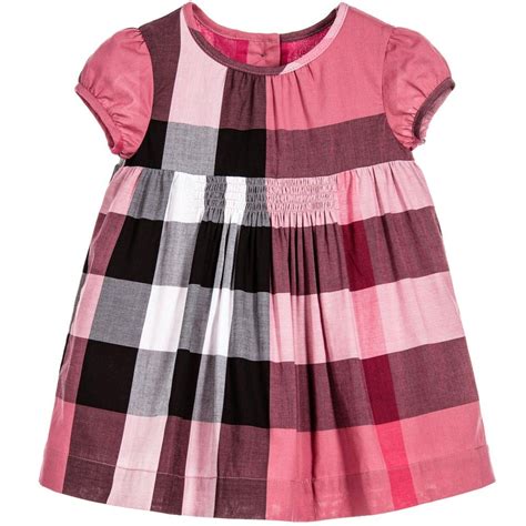 pink burberry baby dress